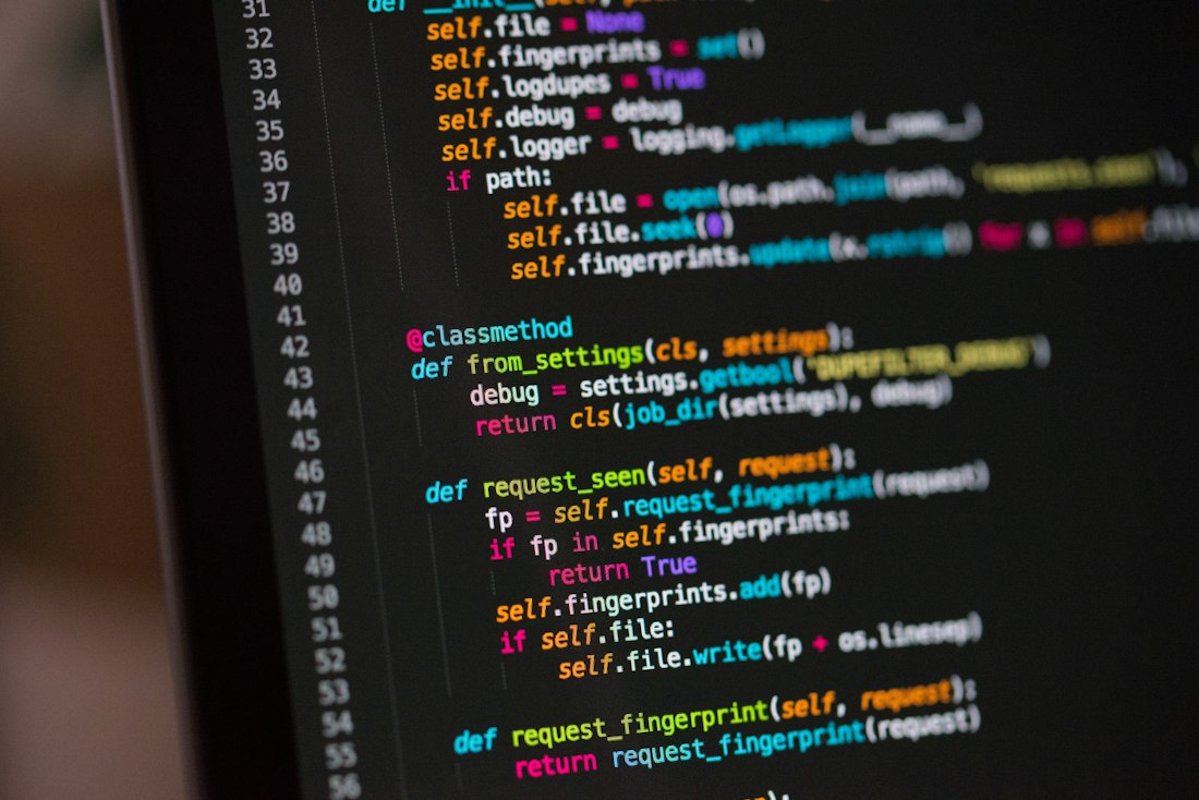 Code op een scherm